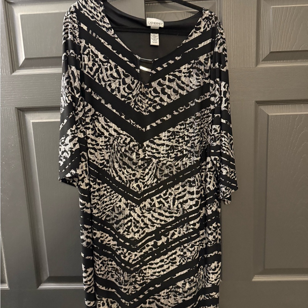 Catherines Black and White Dress